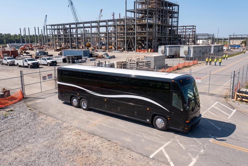Construction Site Shuttle Bus Rentals in Alpharetta, GA